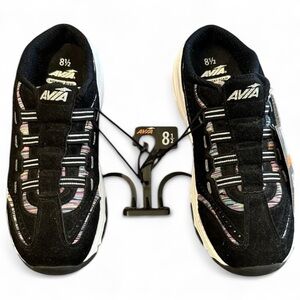 Avia Black Sneakers with Colorful Stripes